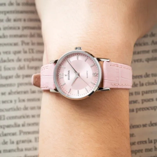 Orologio Donna Festina F20691/3 - Eleganza Femminile con Quadrante e Cinturino Rosa in Pelle