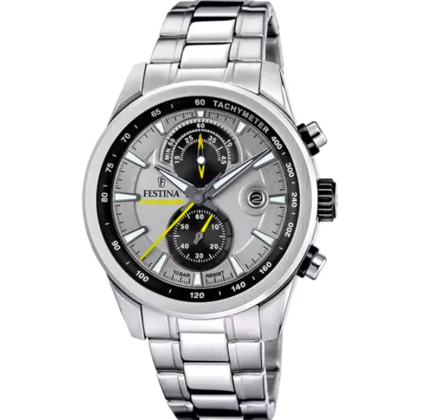 Festina Uhr F20694/4 – maskuliner Stil in Edelstahl mit Chronographenfunktionen