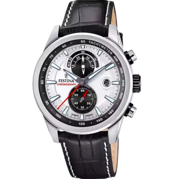 Orologio Festina Timeless Chronograph F20695/1 con cinturino in pelle, elegante e funzionale per uomo