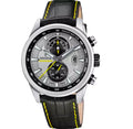 Festina Timeless Chronograph F20695/4 Herrenuhr mit Lederarmband, Edelstahl und raffiniertem Design