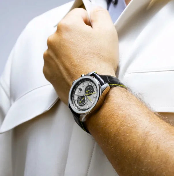 Festina Timeless Chronograph F20695/4 Herrenuhr mit Lederarmband, Edelstahl und raffiniertem Design