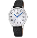 Orologio Festina F20689/1 con quadrante bianco e cinturino in pelle nera per uomo