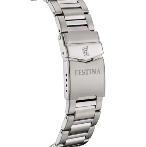 Orologio Festina F20698/2 con quadrante azzurro, cassa in titanio e cinturino in titanio per uomo