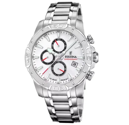 Orologio Festina Timeless Chronograph F20704/1 con cronografo e cinturino in acciaio inossidabile
