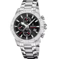 Orologio Festina Timeless Chronograph F20704/3 con quadrante nero e cinturino in acciaio inossidabile