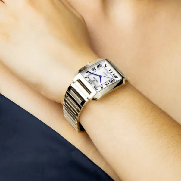 Orologio Festina F20679/1 Silver Donna, cassa rettangolare e cinturino in acciaio.