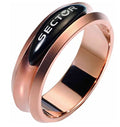 Sector Herrenring Roségold mit Schriftzug