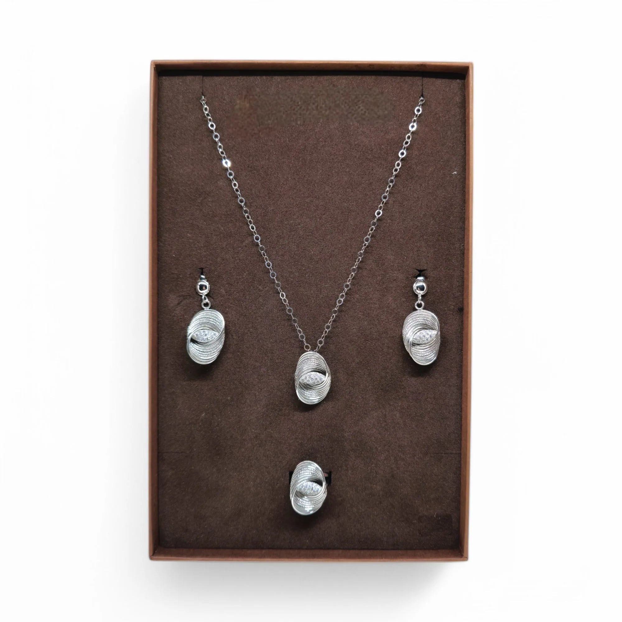 Set di Gioielli Donna in Oro Bianco 18kt con Zirconi – Eleganza e Lusso per Ogni Occasione