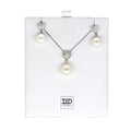 Set gioielli donna in oro bianco perle e diamanti - acquistabile separatamente