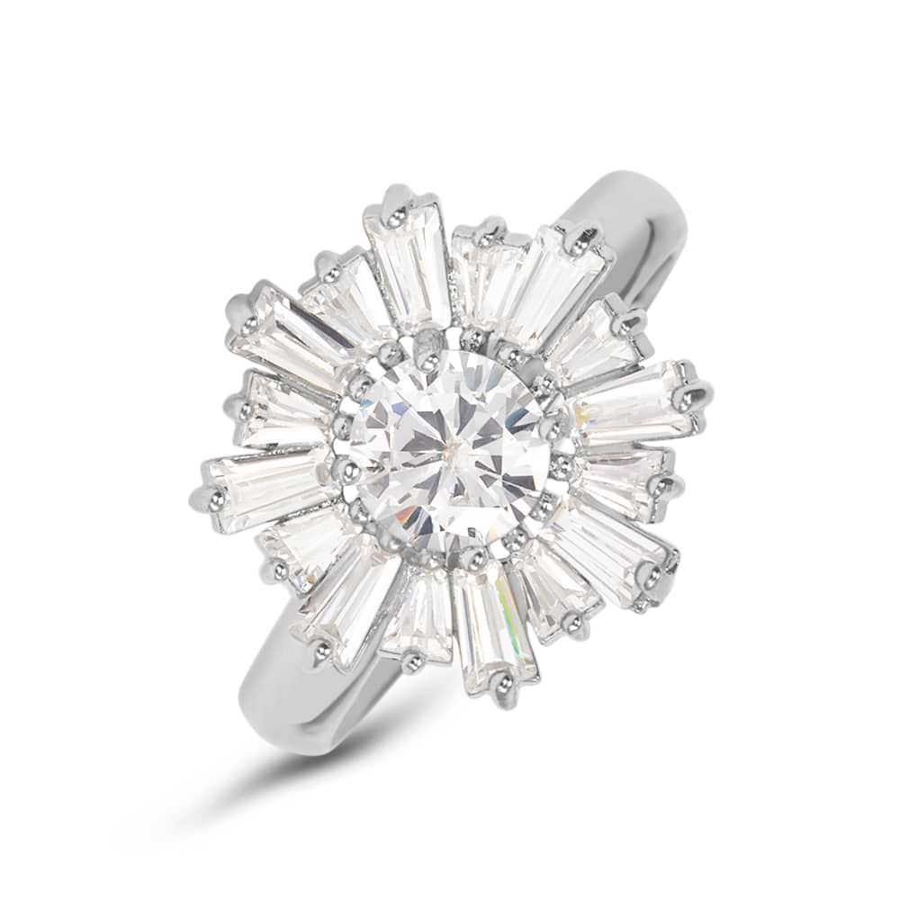Stroili anello donna regolabile metallo rodiato e cristalli 1680400