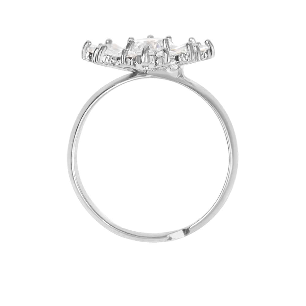 Stroili anello donna regolabile metallo rodiato e cristalli 1680400