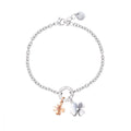 Stroili bracciale donna acciaio quadrifogli rosè e cristalli lady chic 1680346