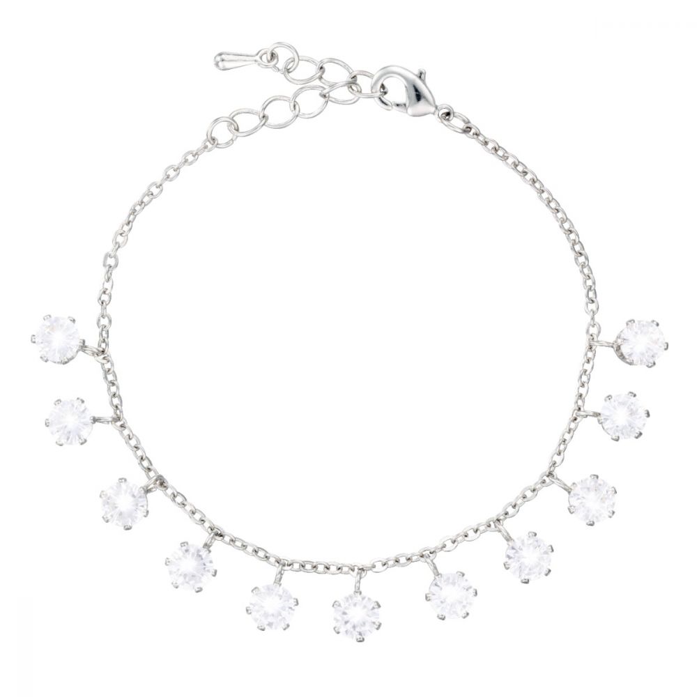 Stroili Damenarmband rhodiniertes Messing und Kristalle 1680394