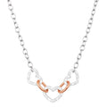 Stroili Damenhalskette Edelstahl Herzen Zirkonia und Ringe Roségold 1680310