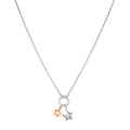 Stroili collana donna acciaio stelle rosè e cristalli lady chic 1680341