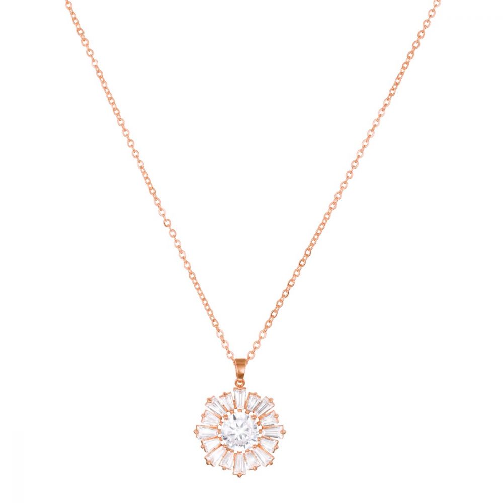 Stroili girocollo donna metallo rosato con cristalli 1680387