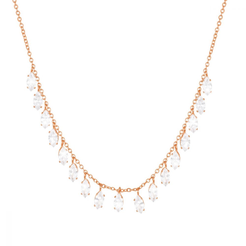 Stroili girocollo donna ottone rosato e cristalli 1680382