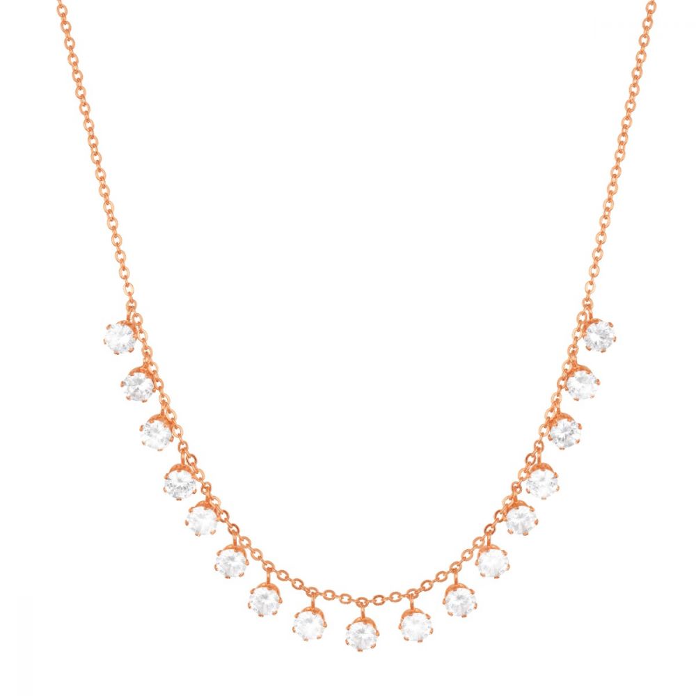 Stroili girocollo donna ottone rosato e cristalli 1680385