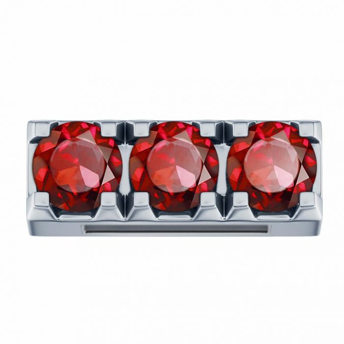 Tris aus Weißgold und Rubinen Donnaoro Elements DCHR9907