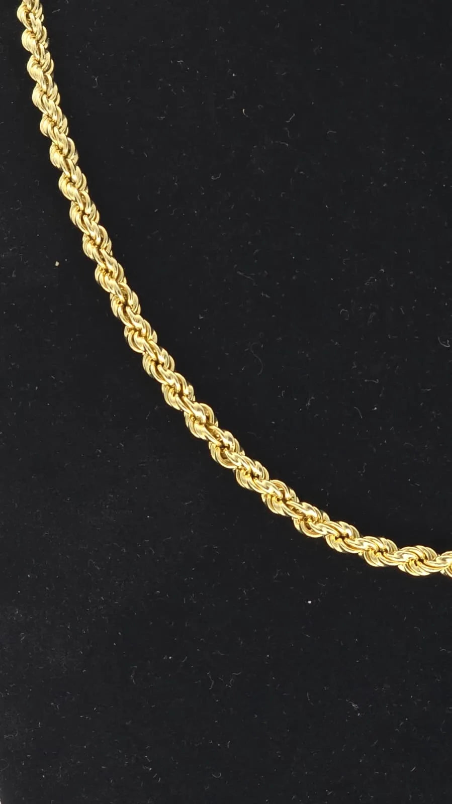 Collana funetta in argento dorato Unisex 60 cm