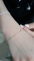Bracciale in Oro Giallo 9kt con Motivi a Quadrifoglio