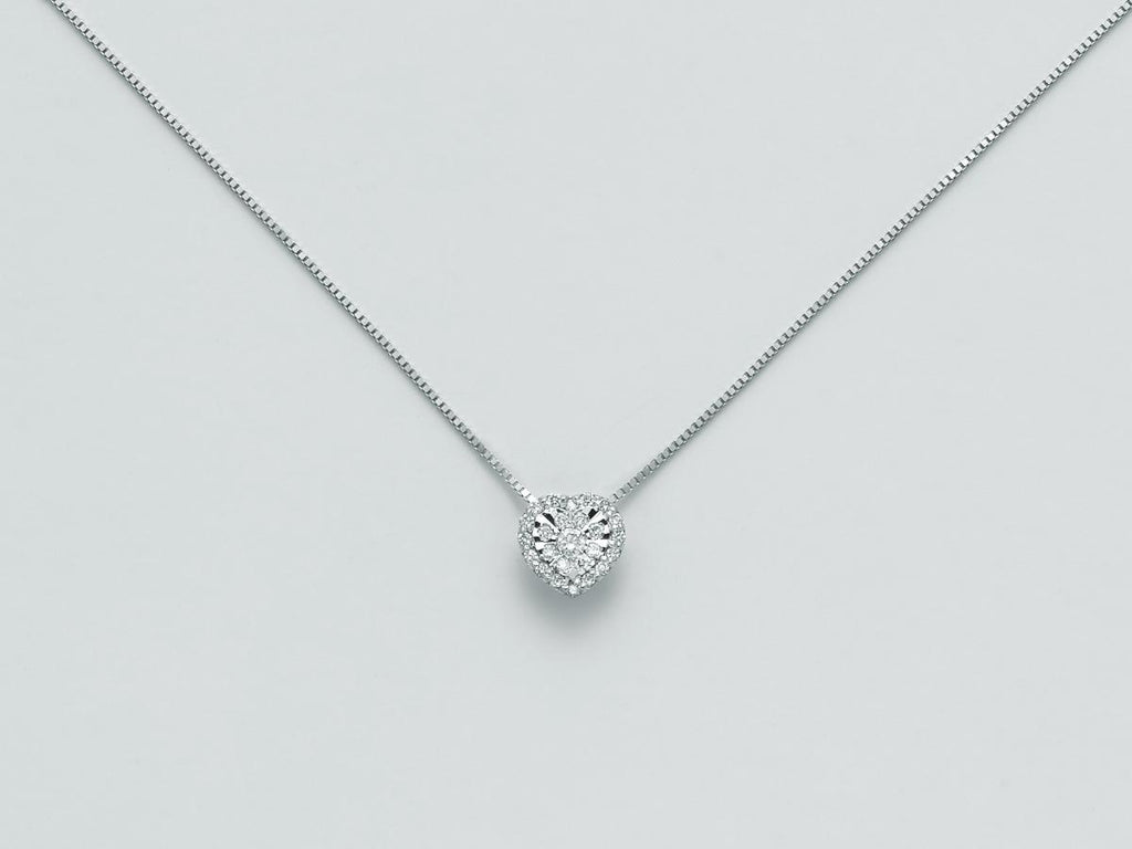 Yukiko Halskette Herz 18kt Weißgold und Diamanten ct 0,10 cld4234y