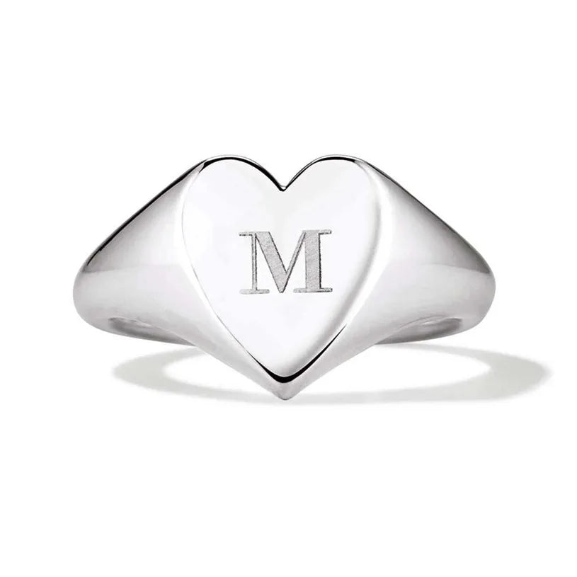 Personalisierbarer Liebessiegelring aus 925er Silber