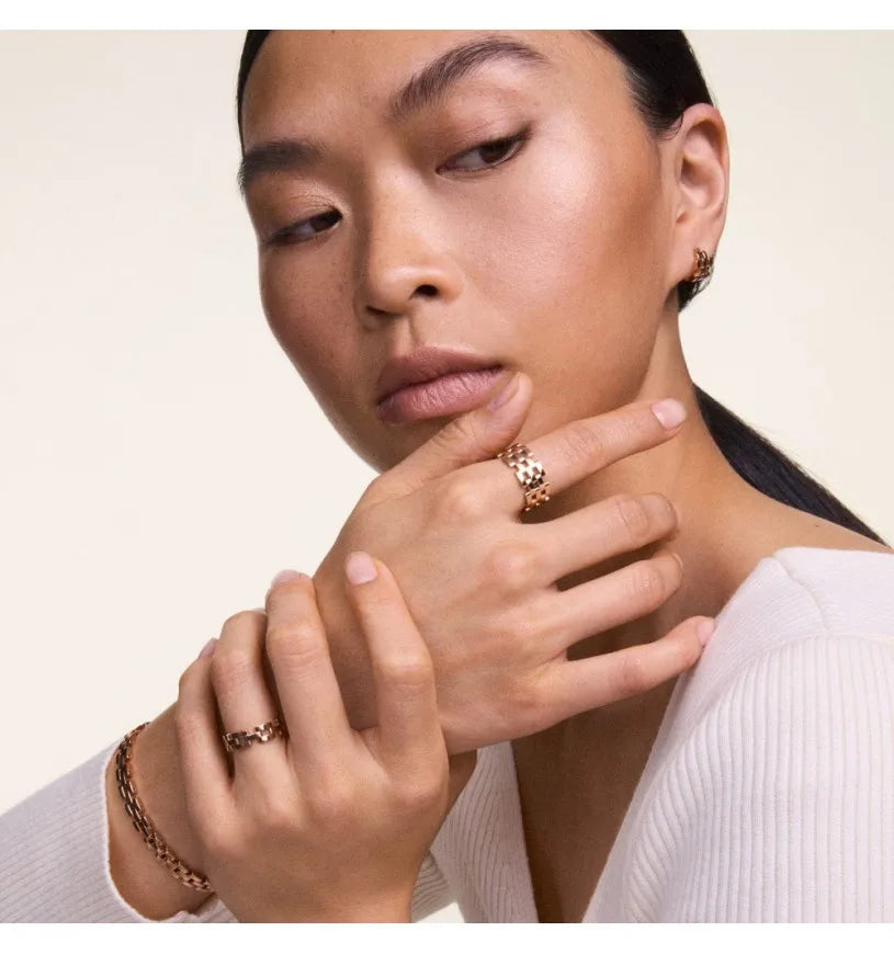 Anello Daniel Wellington in acciaio rosa 5-link rose gold