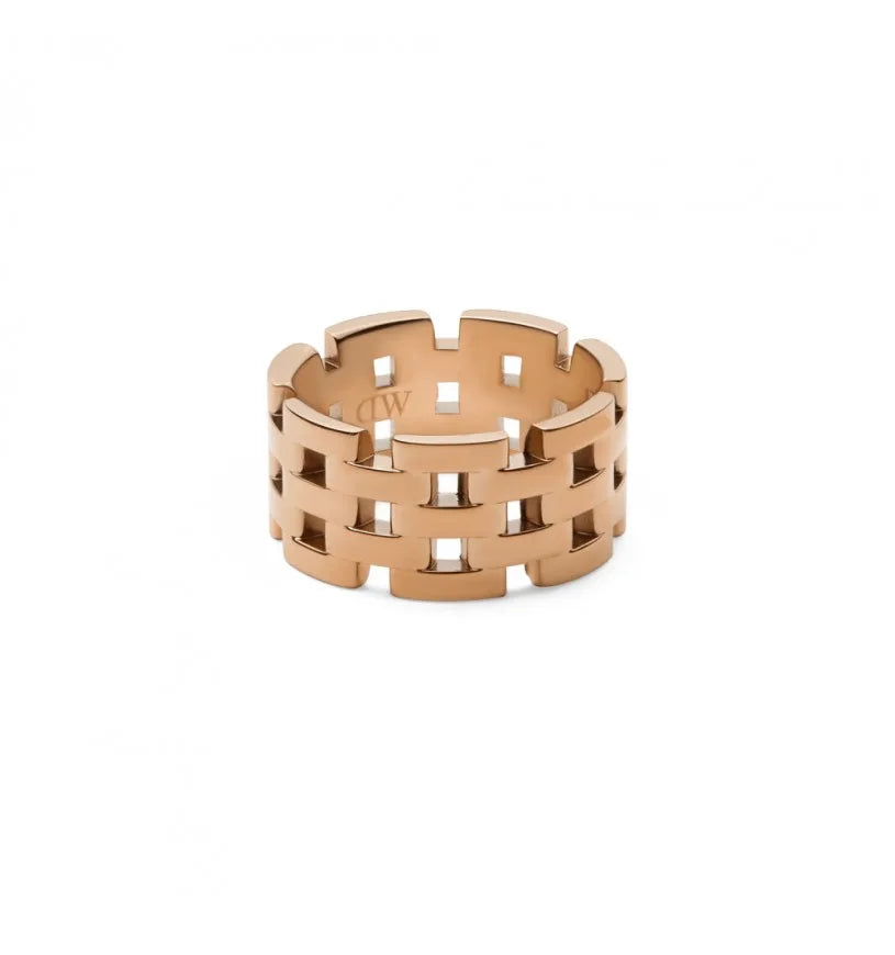 Anello Daniel Wellington in acciaio rosa 5-link rose gold