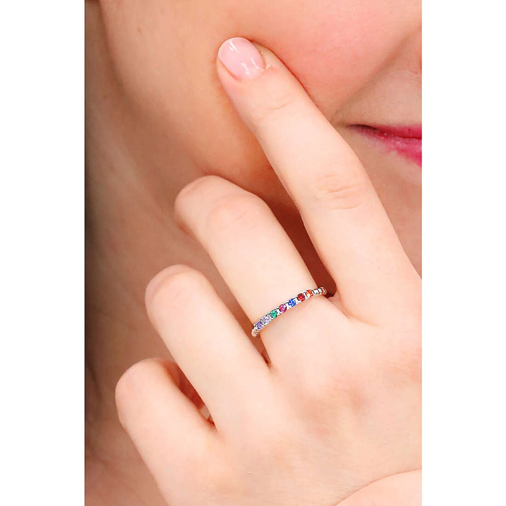 Damenring aus Silber mit bunten Zirkonia Schmuck 4US Cesare Paciotti 4UAN5412W