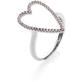 Anello donna regolabile gioielli 4US Cesare Paciotti 4uan5783w in argento con zirconi rosa