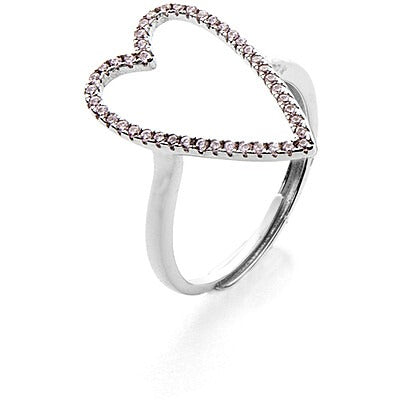 Anello donna regolabile gioielli 4US Cesare Paciotti 4uan5783w in argento con zirconi rosa