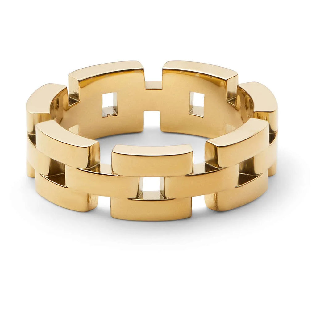 Anello donna in acciaio dorato Daniel Wellington Link Jewelry
