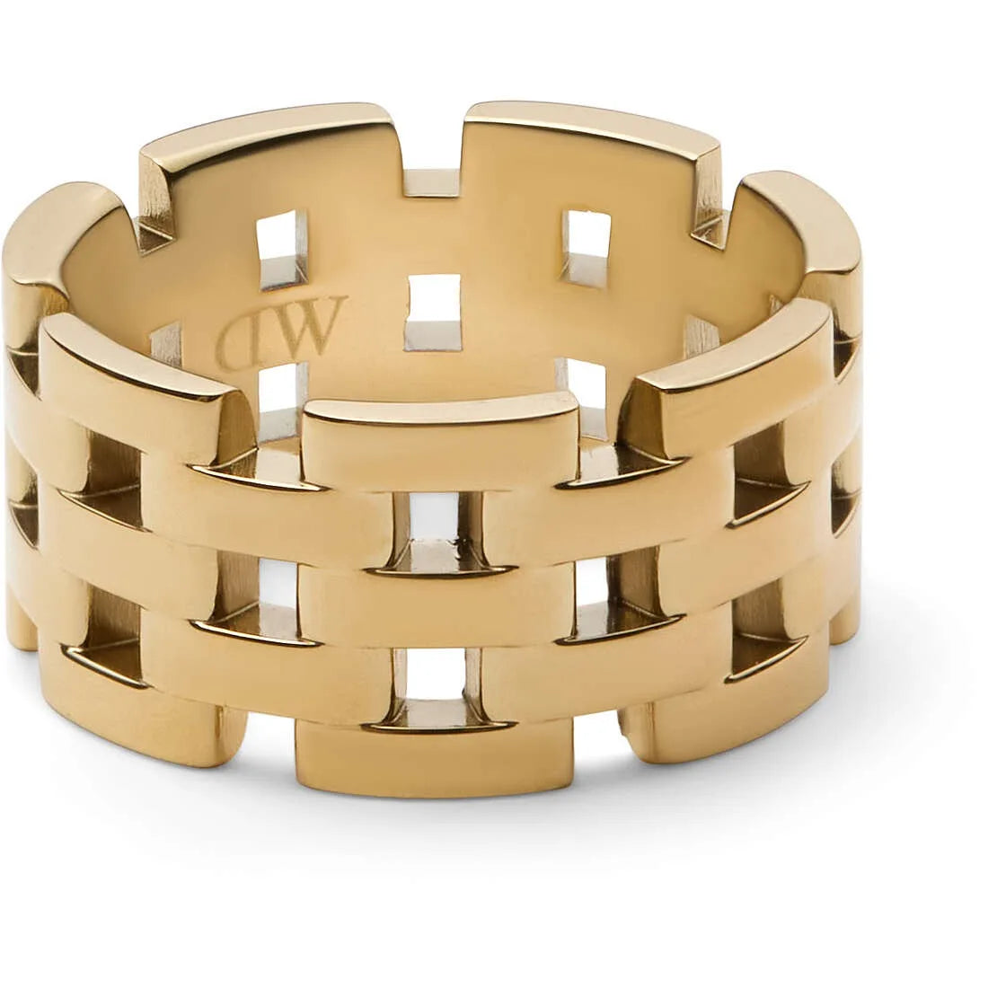 Anello donna in acciaio colore dorato Daniel Wellington Link Jewelry
