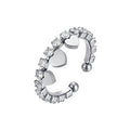Anello donna regolabile con zirconi e cuori gioielli Luca Barra Summer ANK470