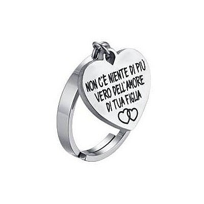Anello donna gioielli Luca Barra Summer ank455 frase madre figlia