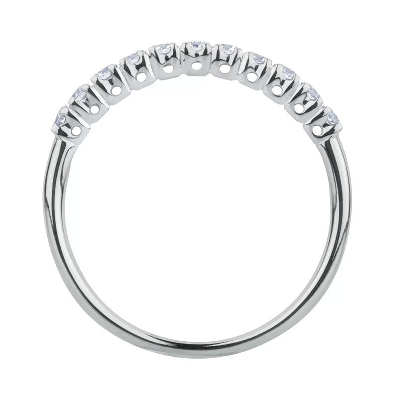 Damenring Memory-Ring aus Weißgold und Diamanten mit 11 Steinen