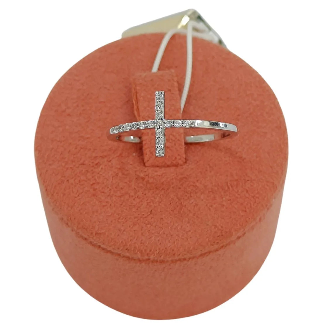 Anello donna oro 9kt con croce in zirconi bianchi Igold