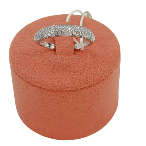 Damen-Pavé-Bandring aus 9kt Weißgold mit weißen Zirkonia Igold
