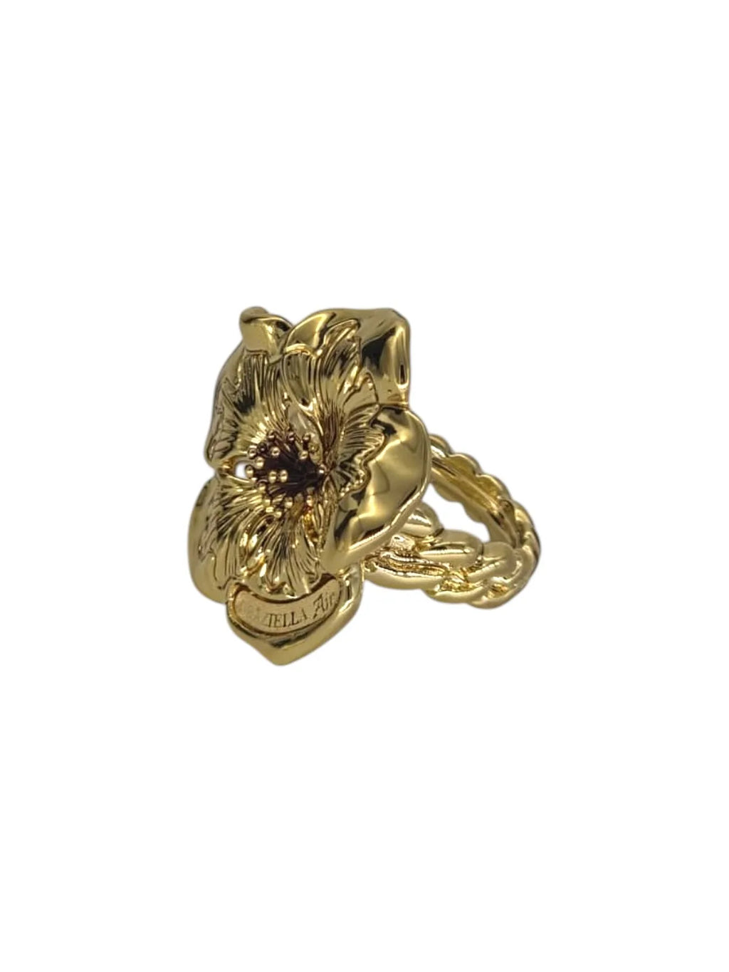 Set fiore piccolo in oro giallo 18 carati
