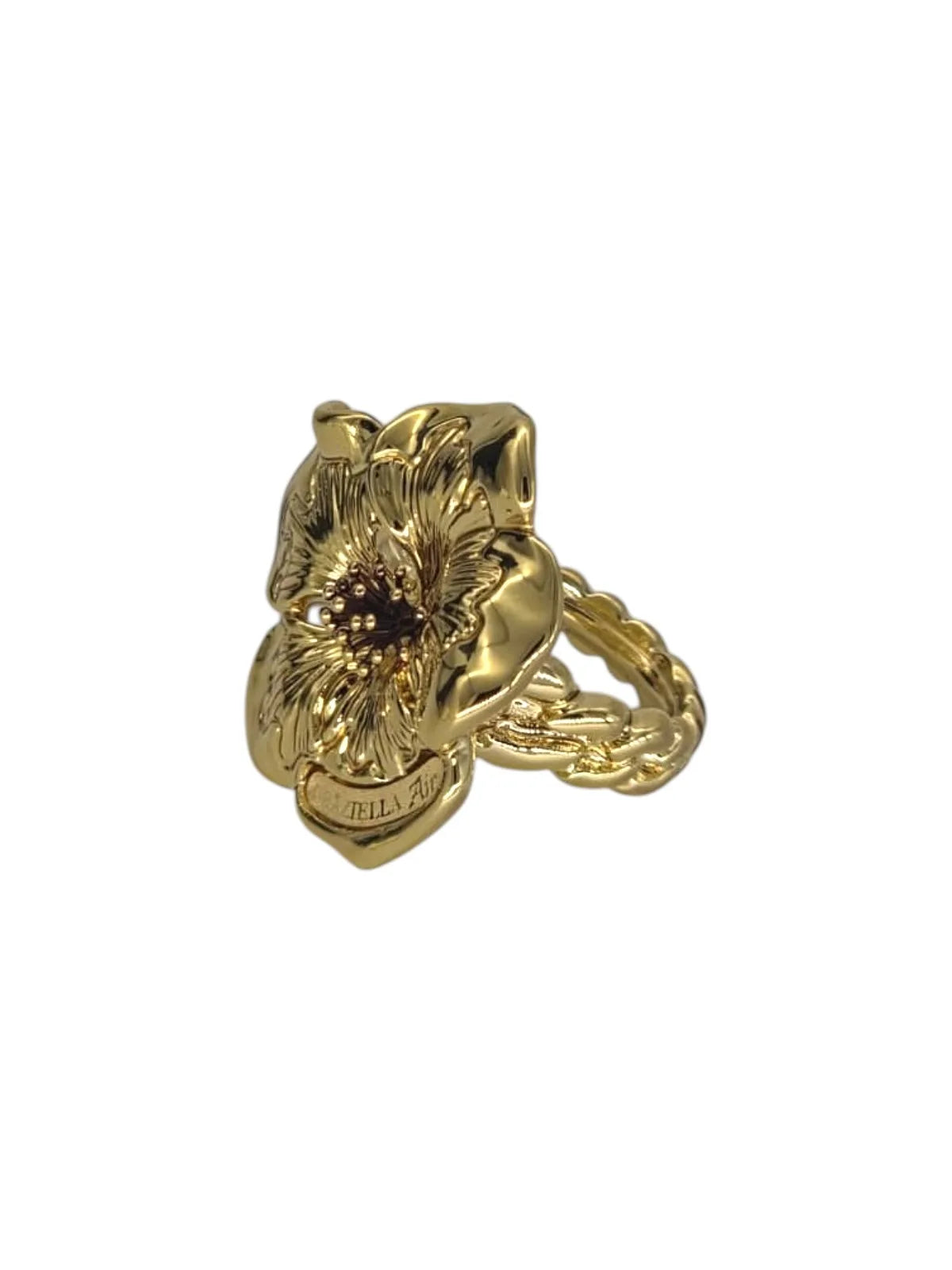 Set fiore piccolo in oro giallo 18 carati