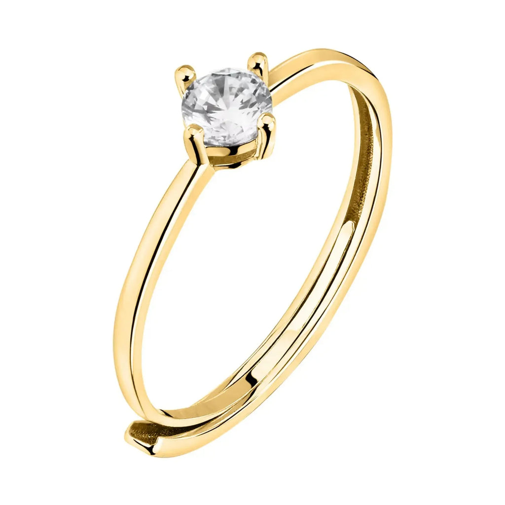 Anello solitario donna in argento dorato La petite story lps03awv16