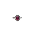 Damenring PG Schmuck aus Weißgold, Diamanten und Rubin ANELEGANCE/4R