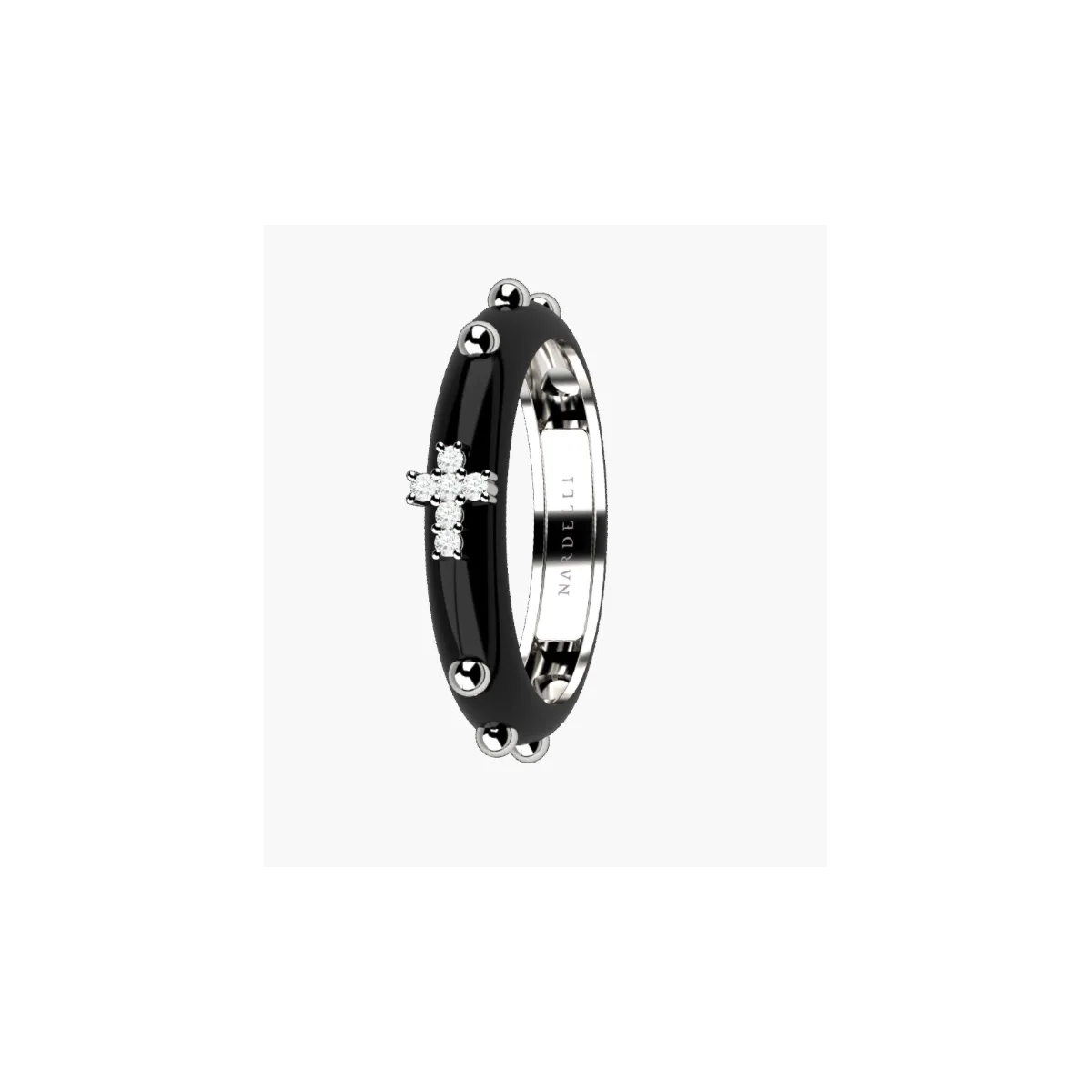Anello donna rosario Nardelli FE0279 in oro 9kt. e diamanti