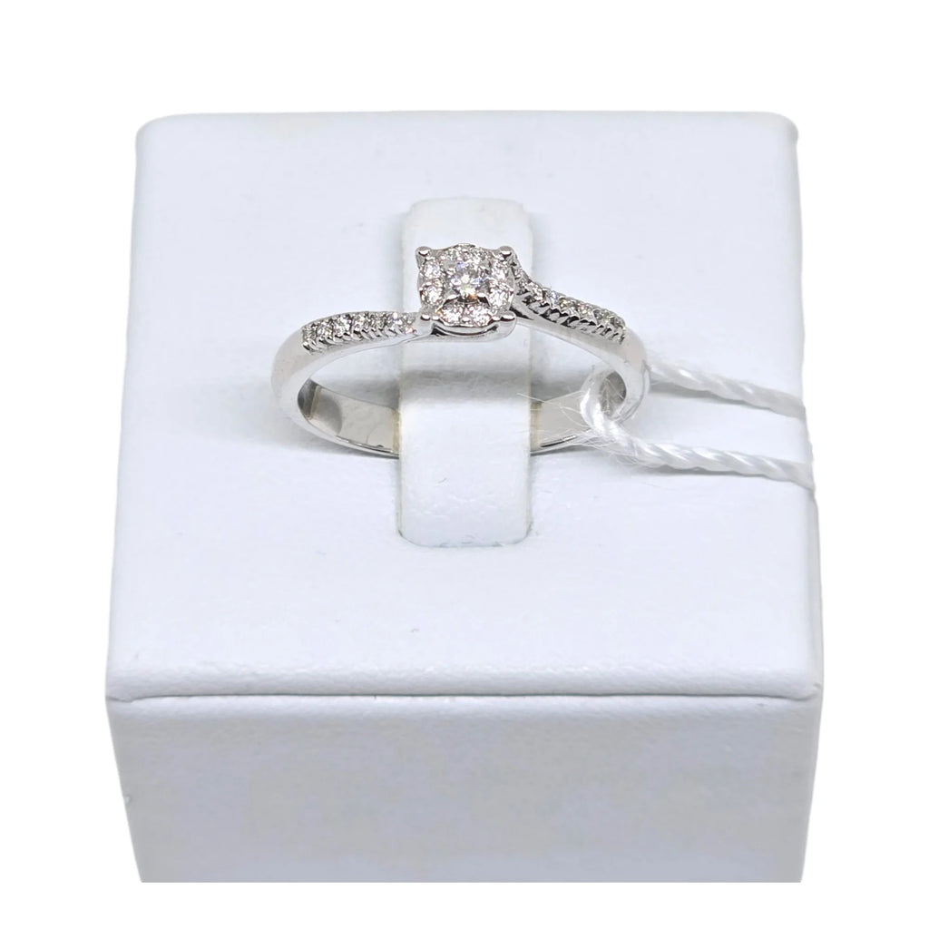 Anello donna solitario in oro e diamanti Pg gioielli anglare/1