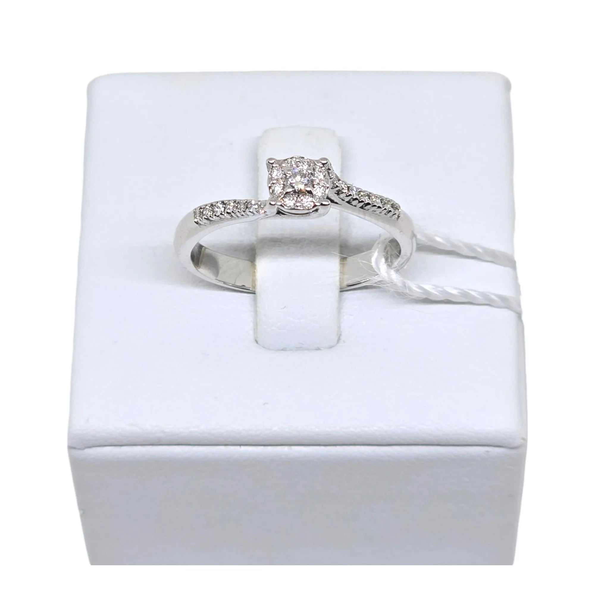 Anello donna solitario in oro e diamanti Pg gioielli anglare/1