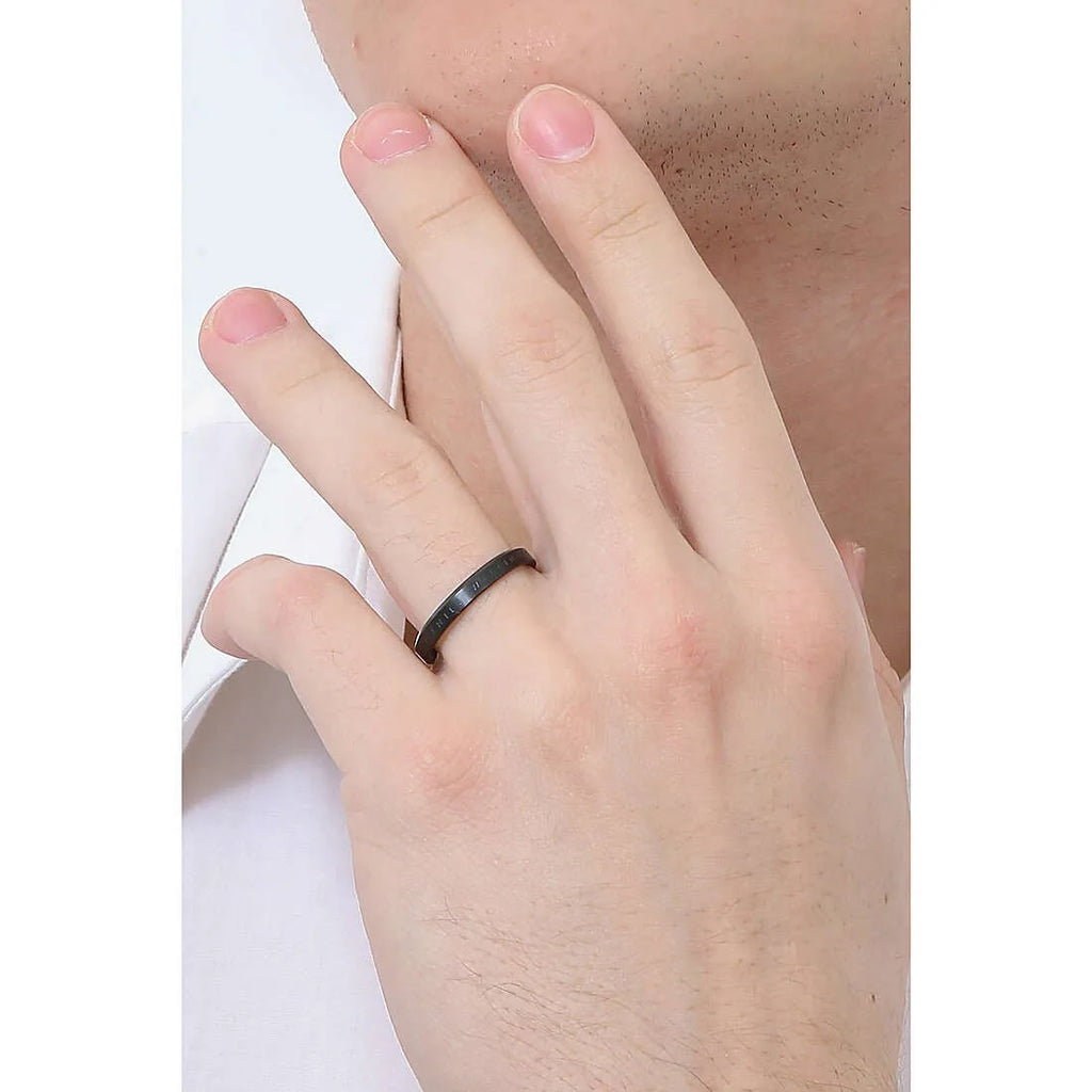 Anello uomo nero gioielli Daniel Wellington Cuff & Ring