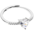 Anello donna con pietra bianca in argento Ottaviani 501163A