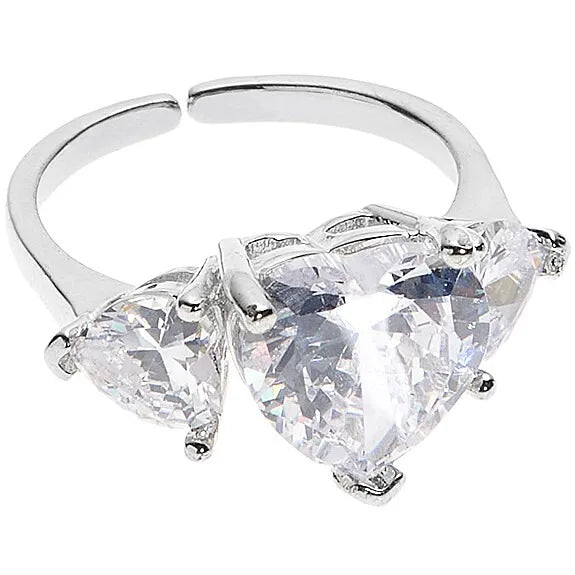 Damenring mit weißem Stein aus Silber Ottaviani 501132A
