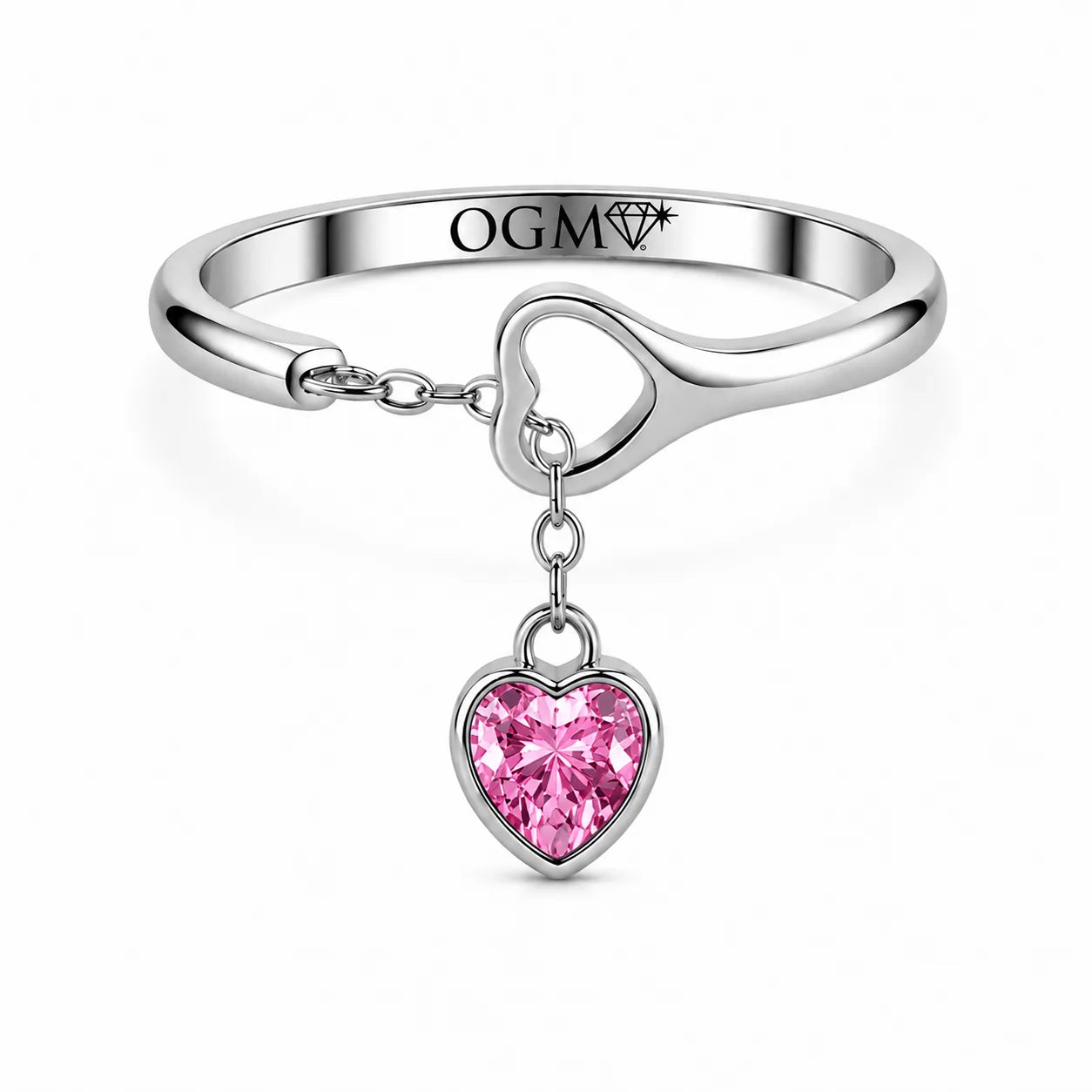 Anello con cuore by OGM Acciaio e Dorato 18KT